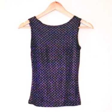 Purple Glittery Shimmery Criss Cross Tank Top