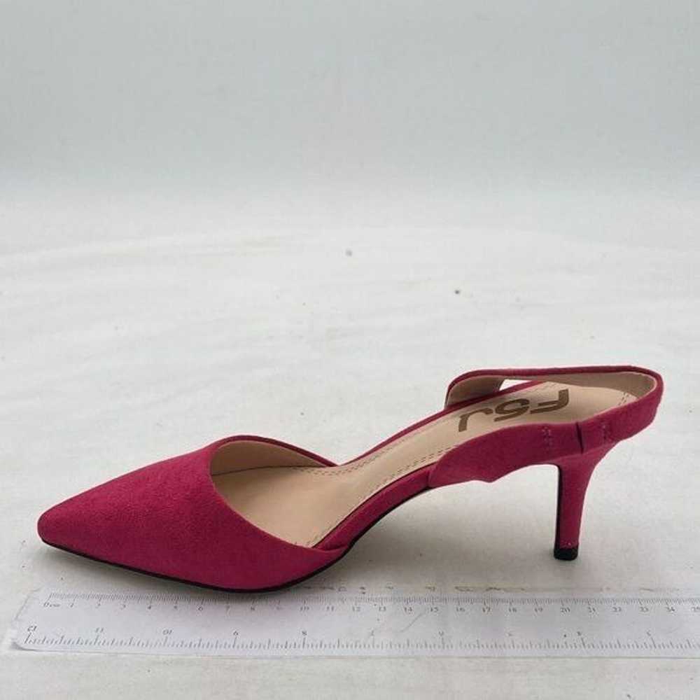 FSJ Hot Pink High Heel Pointed Toe Slingback Sand… - image 2