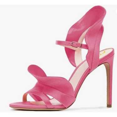 FSJ Pink Dressy Open Toe Stiletto High Heel Ankle 