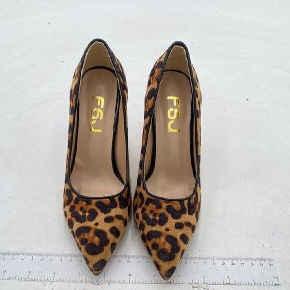 FSJ Women Sexy Leopard Printed Dress Shoes Pointy… - image 4