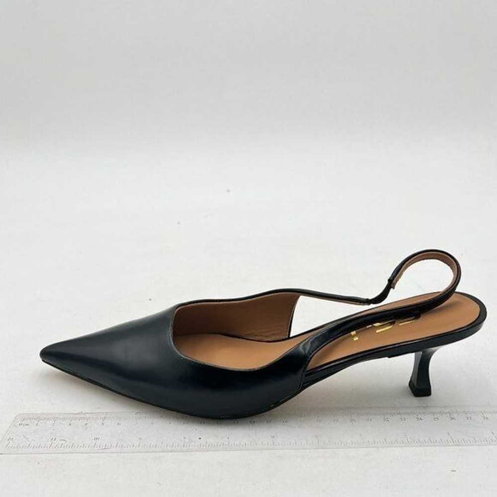 FSJ Black Kitten Heel Slingback Sandal Pointy Toe… - image 2