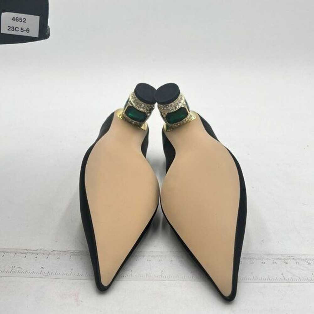 FSJ Women Bridal Pointed Toe Chunky Block Low Hee… - image 6