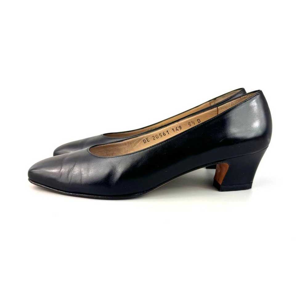 Salvatore Ferragamo Pumps Square Toe Calf Black 2… - image 2