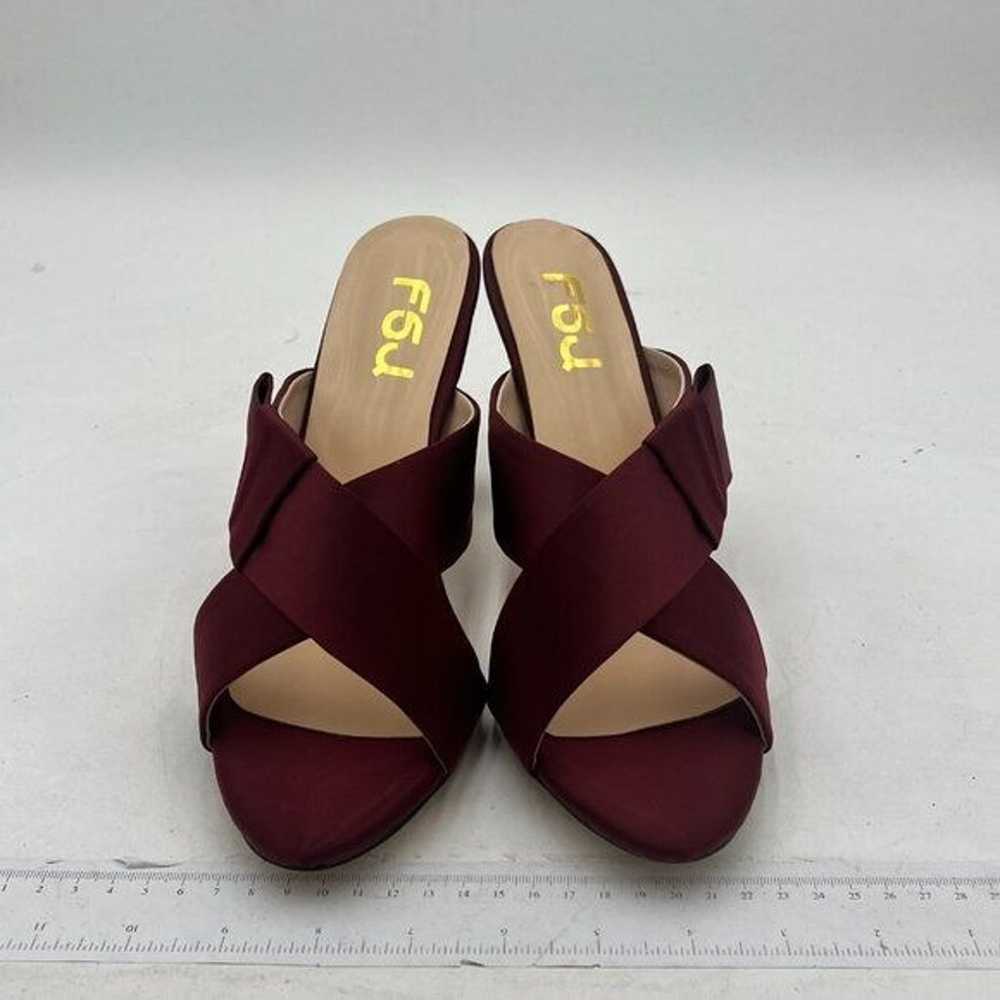 FSJ Women Chunky High Heels Open Toe Slide Sandal… - image 3