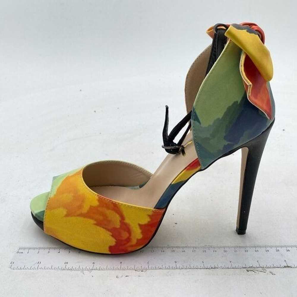 FSJ Watercolor Stiletto High Heels Sandals Peep T… - image 3