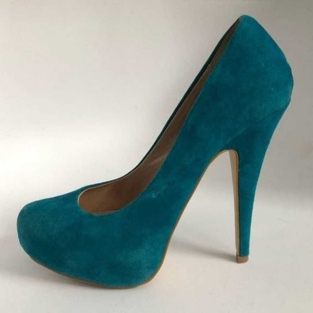 Aldo Teal Suede Platform Pumps | Size 6.5 | 5" He… - image 1