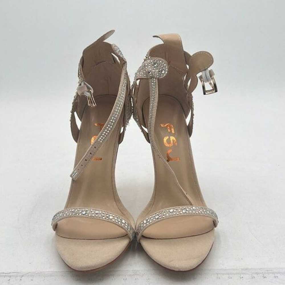 FSJ Champagne Wedding Shoes Rhinestone Stiletto H… - image 3