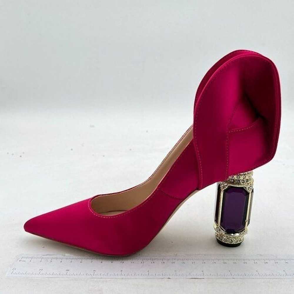 FSJ Women Retro Pointed Toe Slip on Comfort High … - image 2