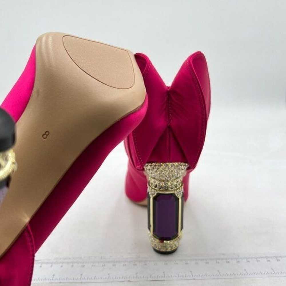 FSJ Women Retro Pointed Toe Slip on Comfort High … - image 5