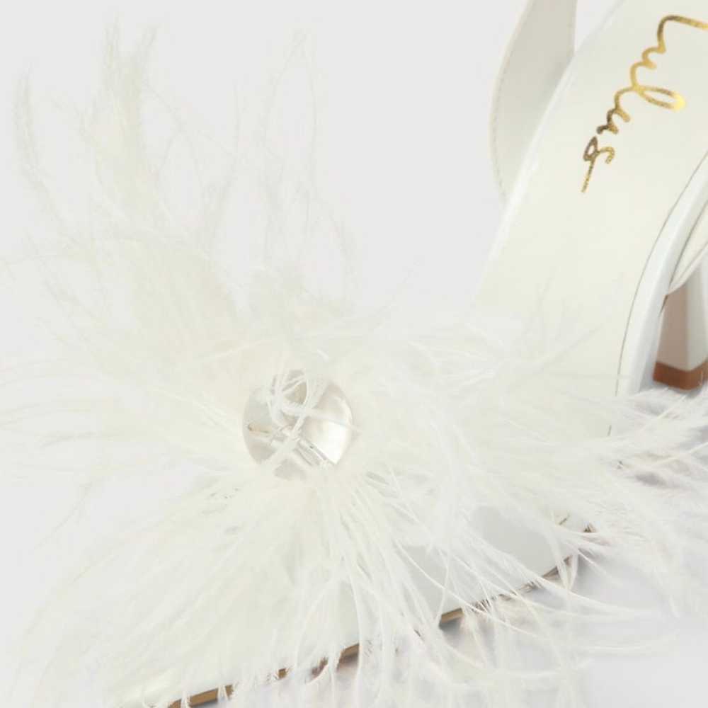 NWOT Lulus Harlee White Patent Feather High Heel … - image 5