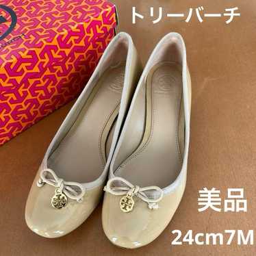 Excellent condition Tory Burch 24cm 7M Beige Paten