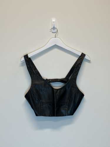 Issey Miyake × Vintage Leather Crop Top