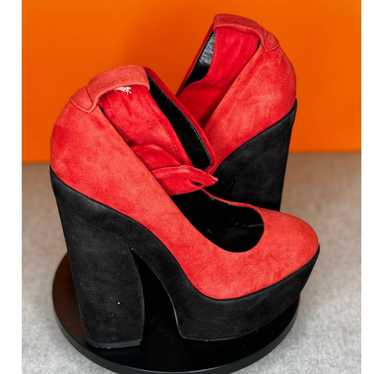 Dolce Vita Jevan Red Black Platform Block Buckle H