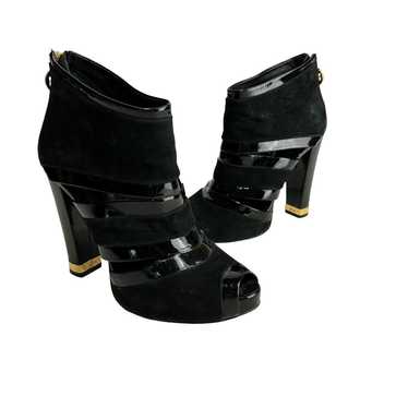 Tory Burch Black Peep Toe bootie Size 7 - image 1