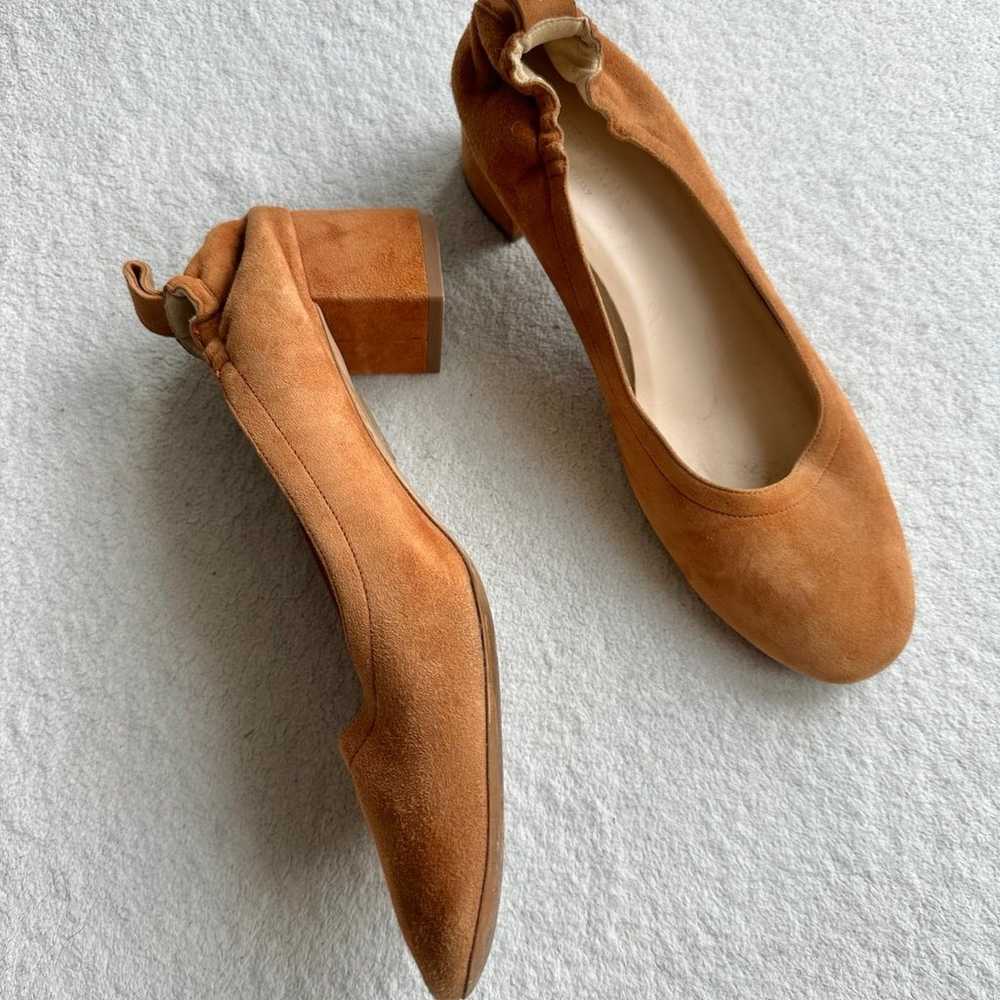 Everlane The Day Heel cognac suede womens 9.5 Ita… - image 10