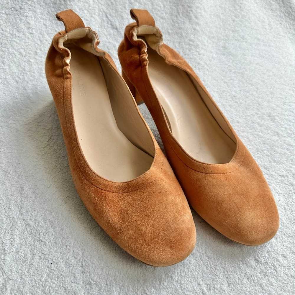 Everlane The Day Heel cognac suede womens 9.5 Ita… - image 2