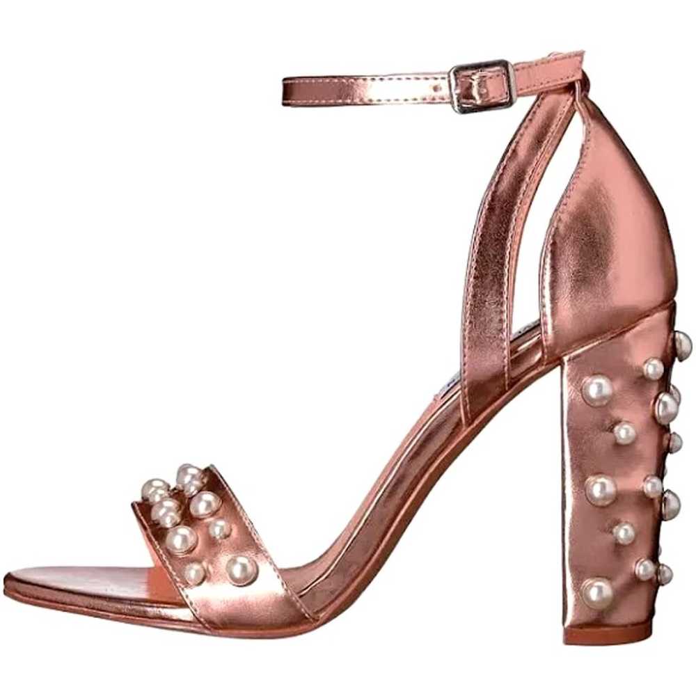 Steve Madden Womens Madiera Pearl Rose Gold Block… - image 2