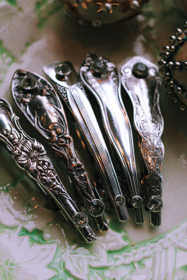 Handmade Vintage Silverware Hair Clip