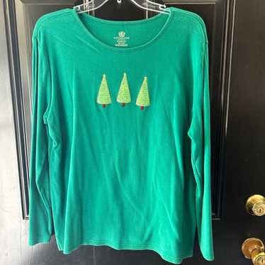 Vintage Women’s Size XL • Sequin Christmas Tree T… - image 1