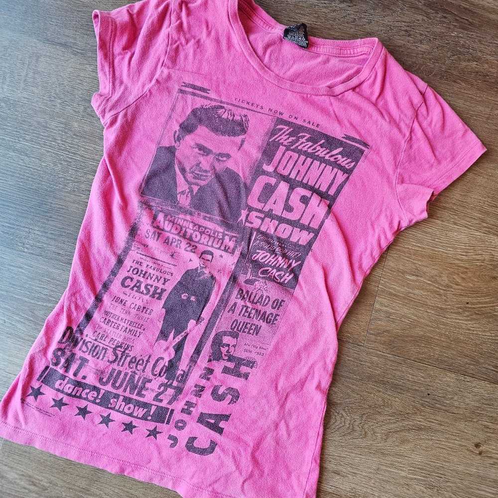 Y2k Zion Rootswear Pink Johnny cash vintage shirt… - image 3