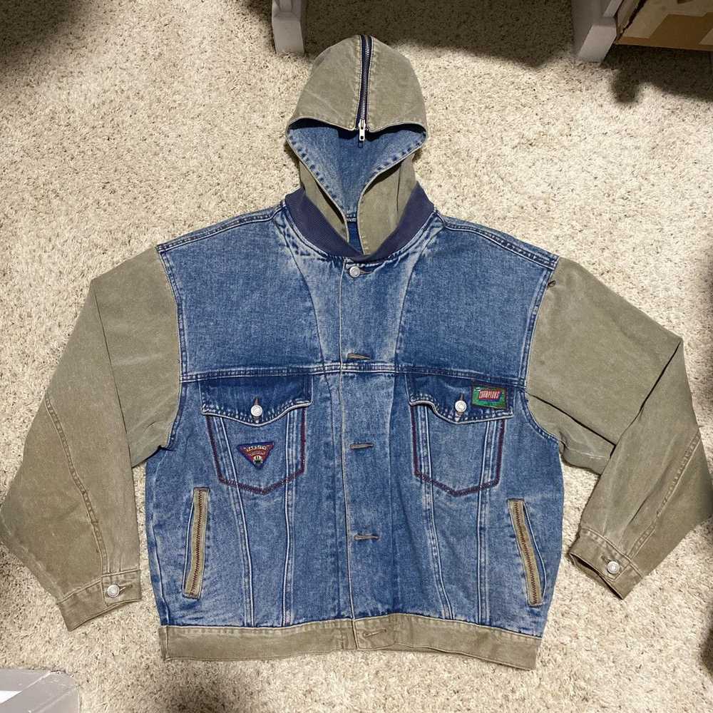 Other Vintage Hooded Denim Jacket - image 1