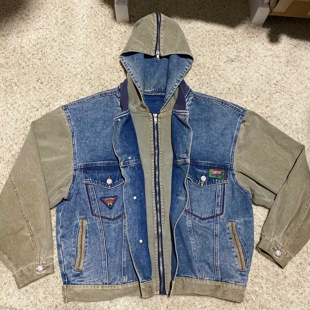 Other Vintage Hooded Denim Jacket - image 2