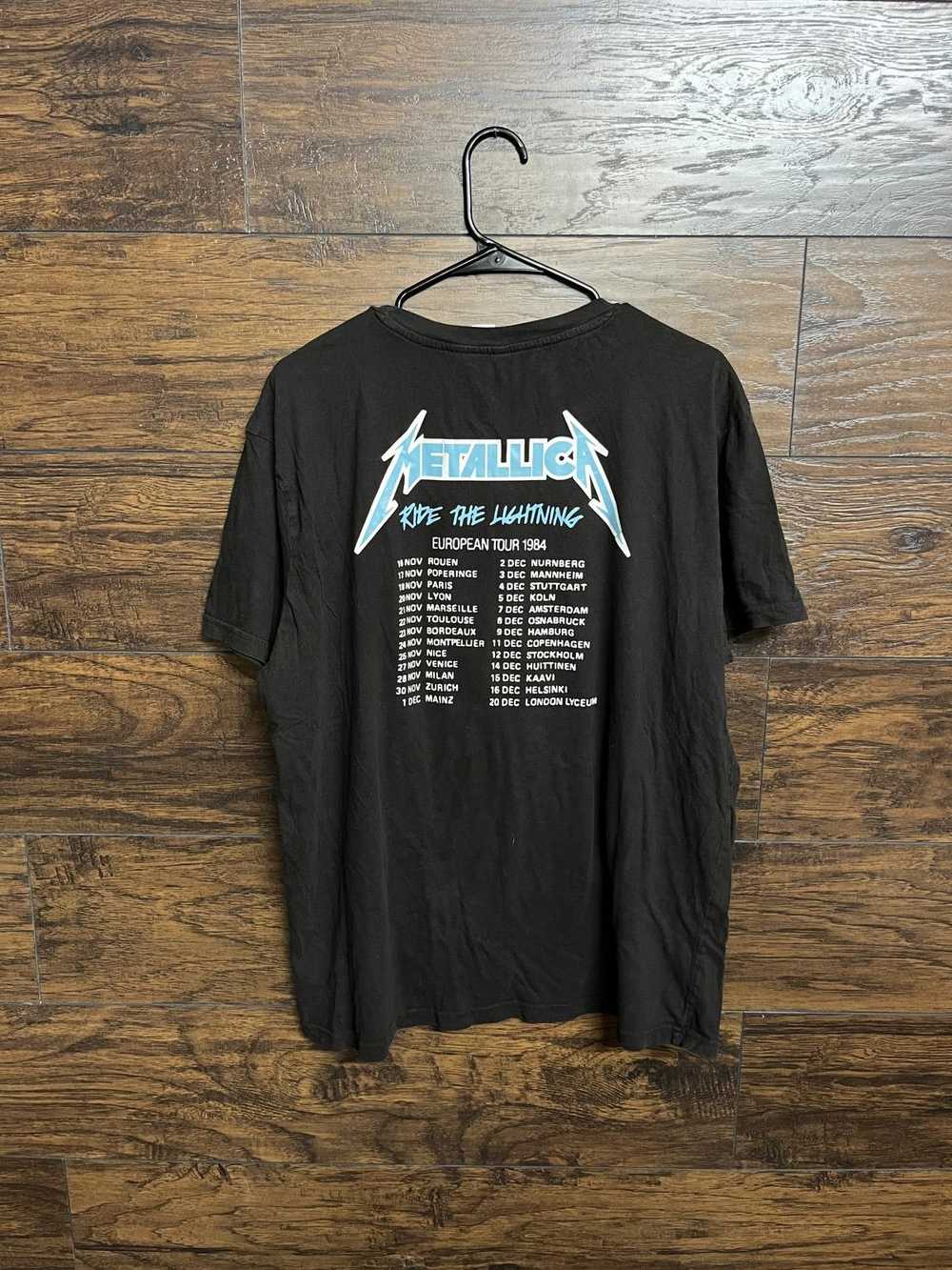 Divided Metallica Ride Lightning 1984 Tour T-shir… - image 2