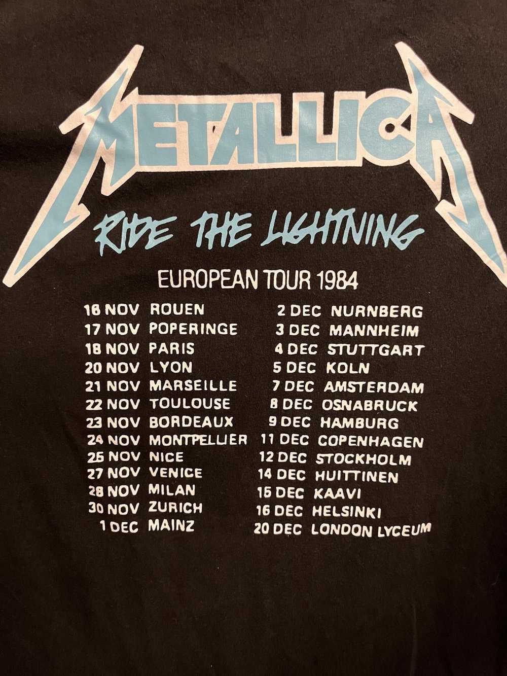 Divided Metallica Ride Lightning 1984 Tour T-shir… - image 5