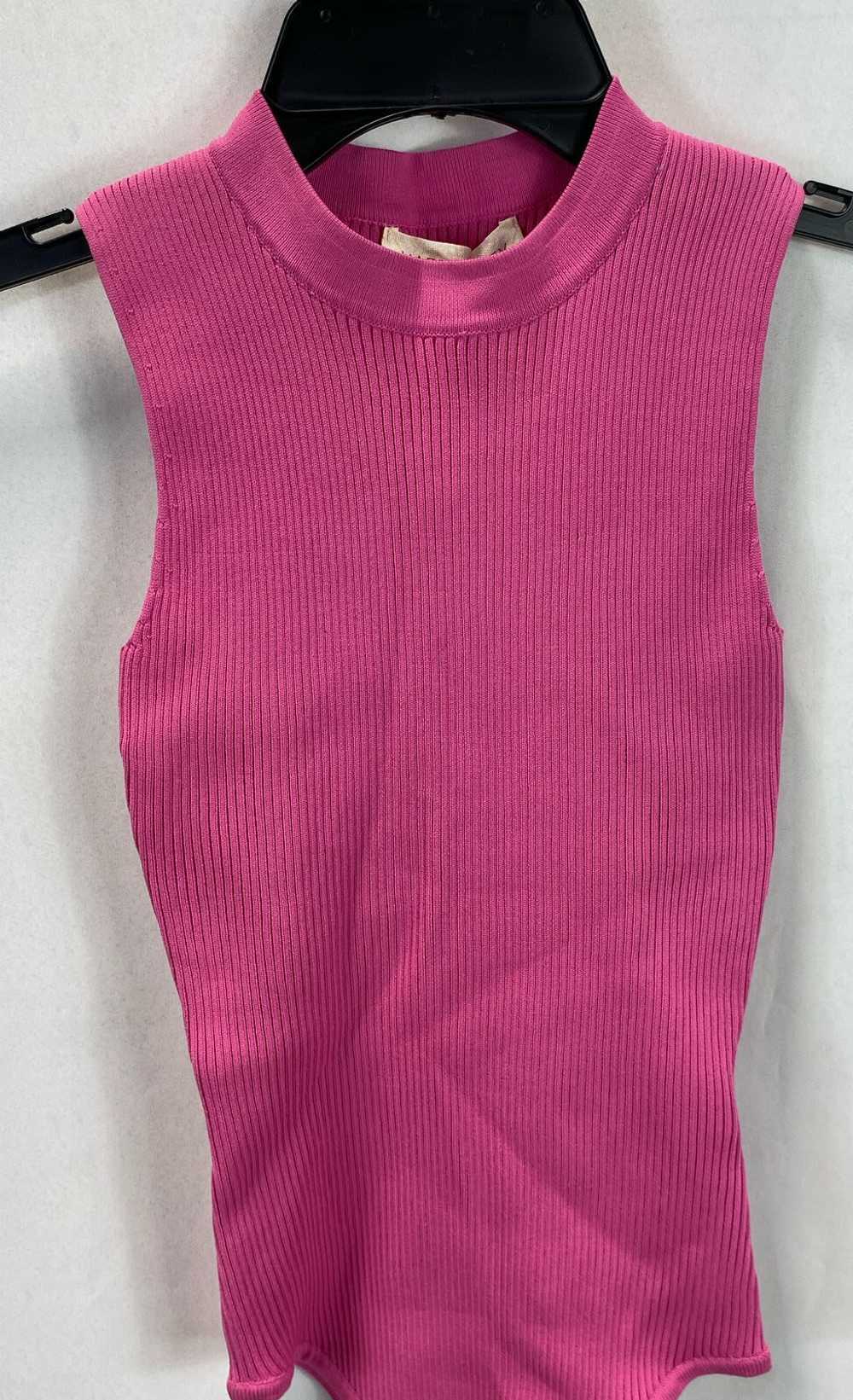 NWT Happily Grey Womens Pink Ribbed Knit Sleevele… - image 3