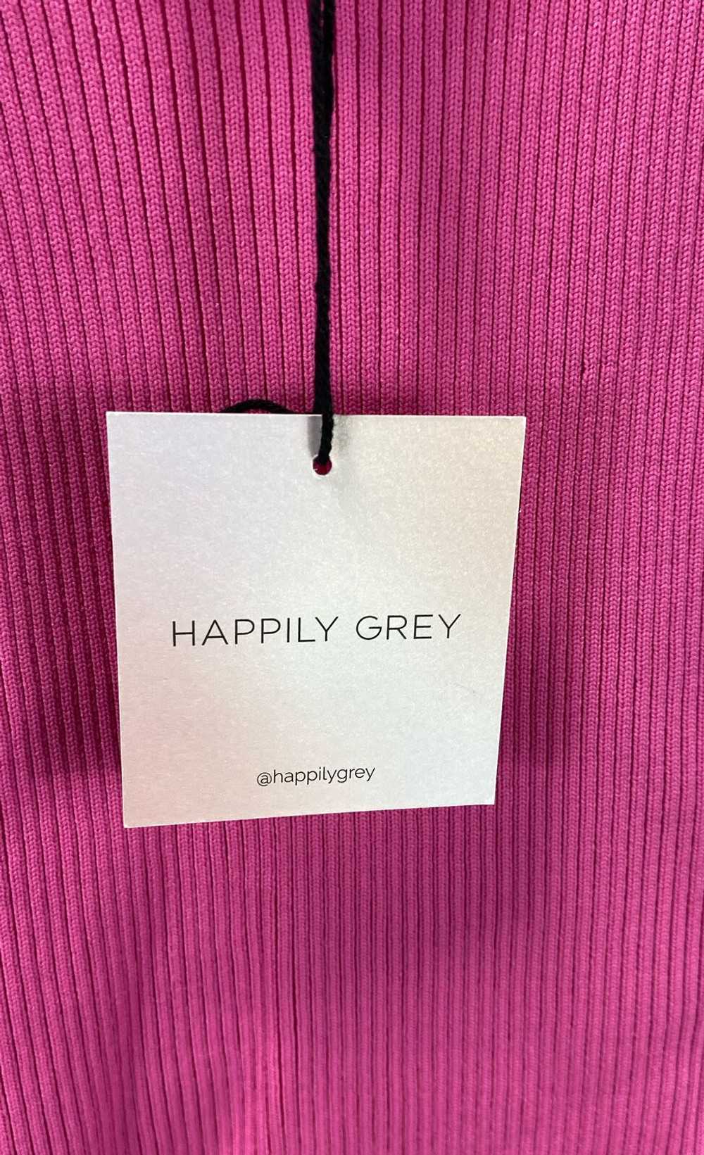 NWT Happily Grey Womens Pink Ribbed Knit Sleevele… - image 5