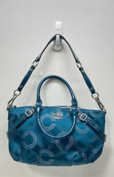 Coach Madison Dotted OP Art Sophia Satchel Dark Gr