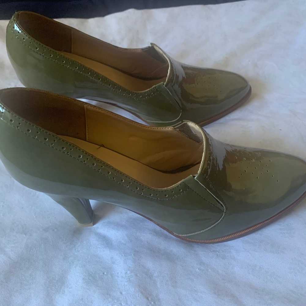 Mi/ Mai green leather high heel shoes size 41 Eu - image 2