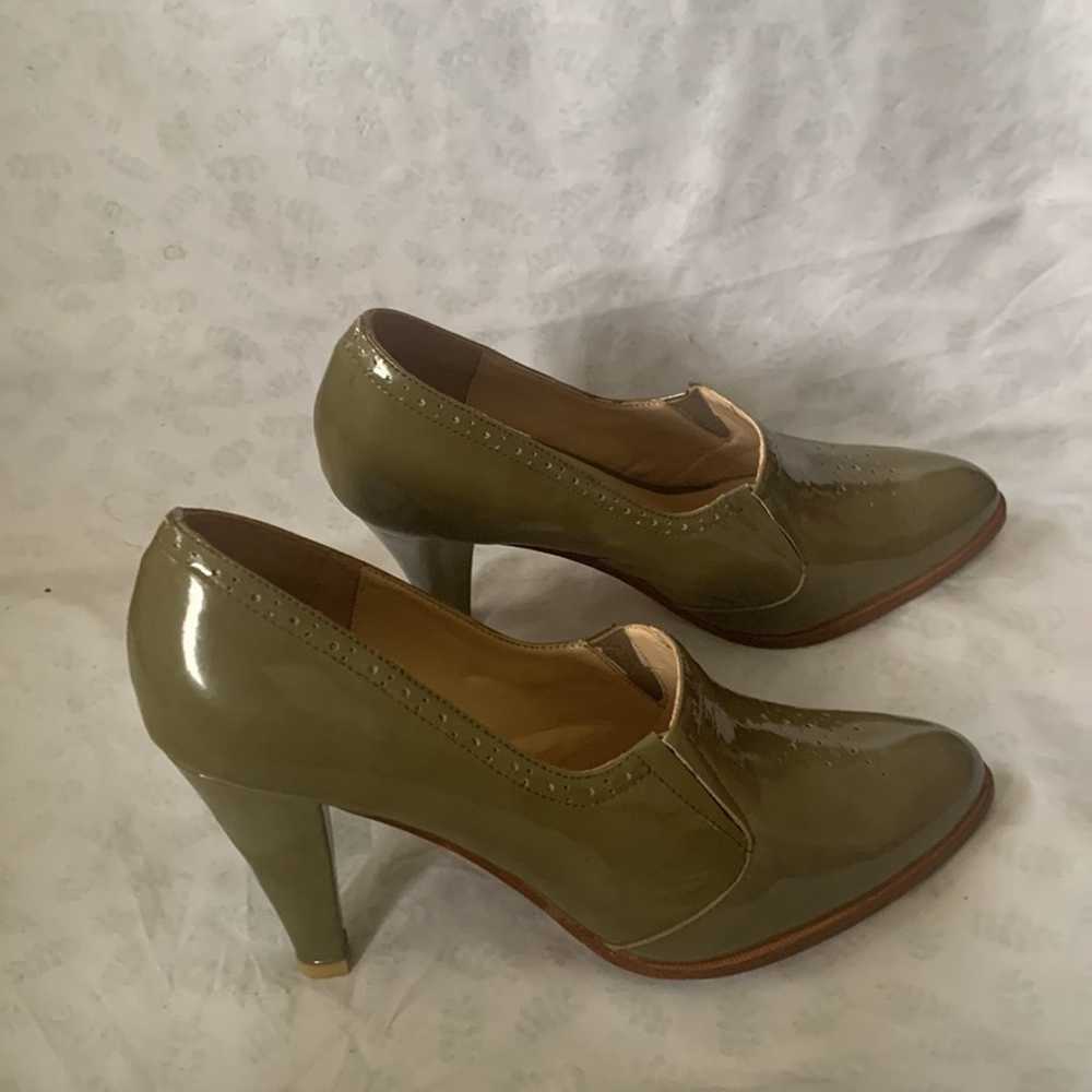 Mi/ Mai green leather high heel shoes size 41 Eu - image 7