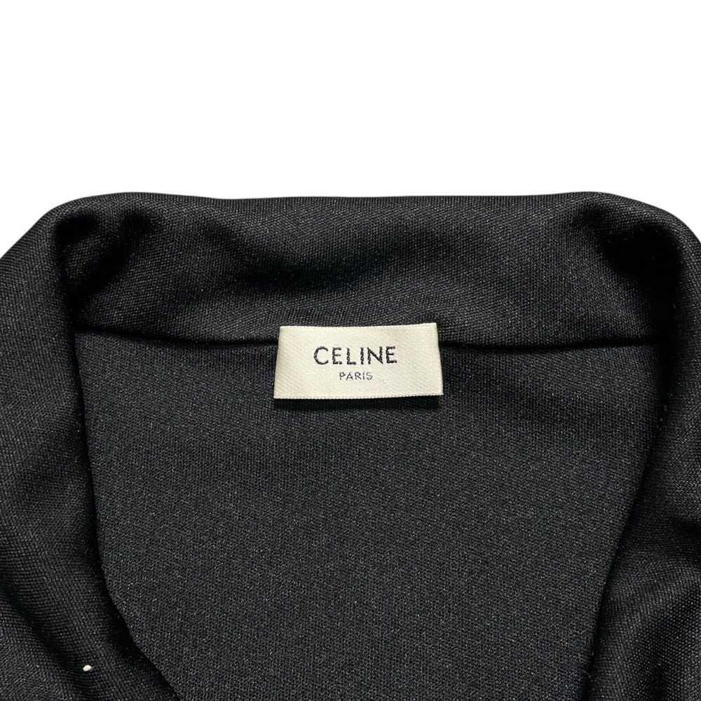 Celine Small Logo Track Jacket Black Cream - image 4