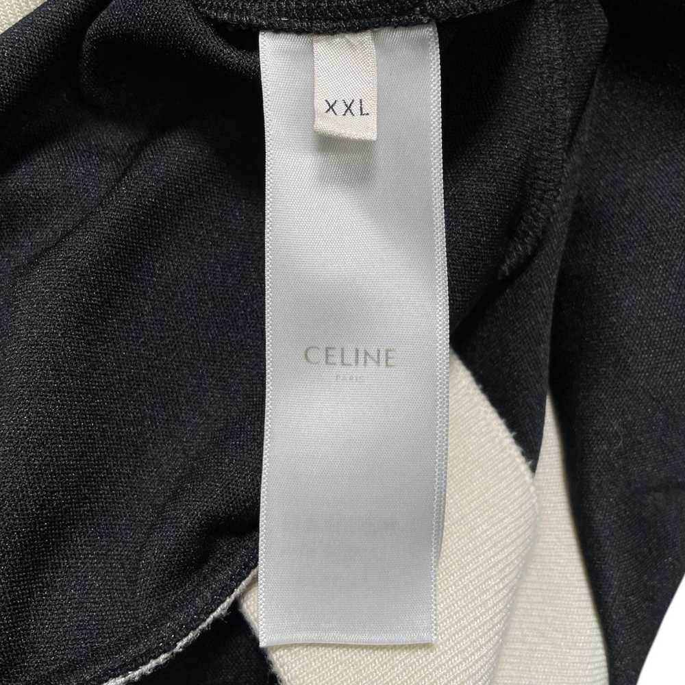 Celine Small Logo Track Jacket Black Cream - image 5