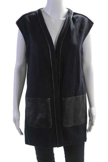 Lafayette 148 New York Womens Wool Sleeveless Patc