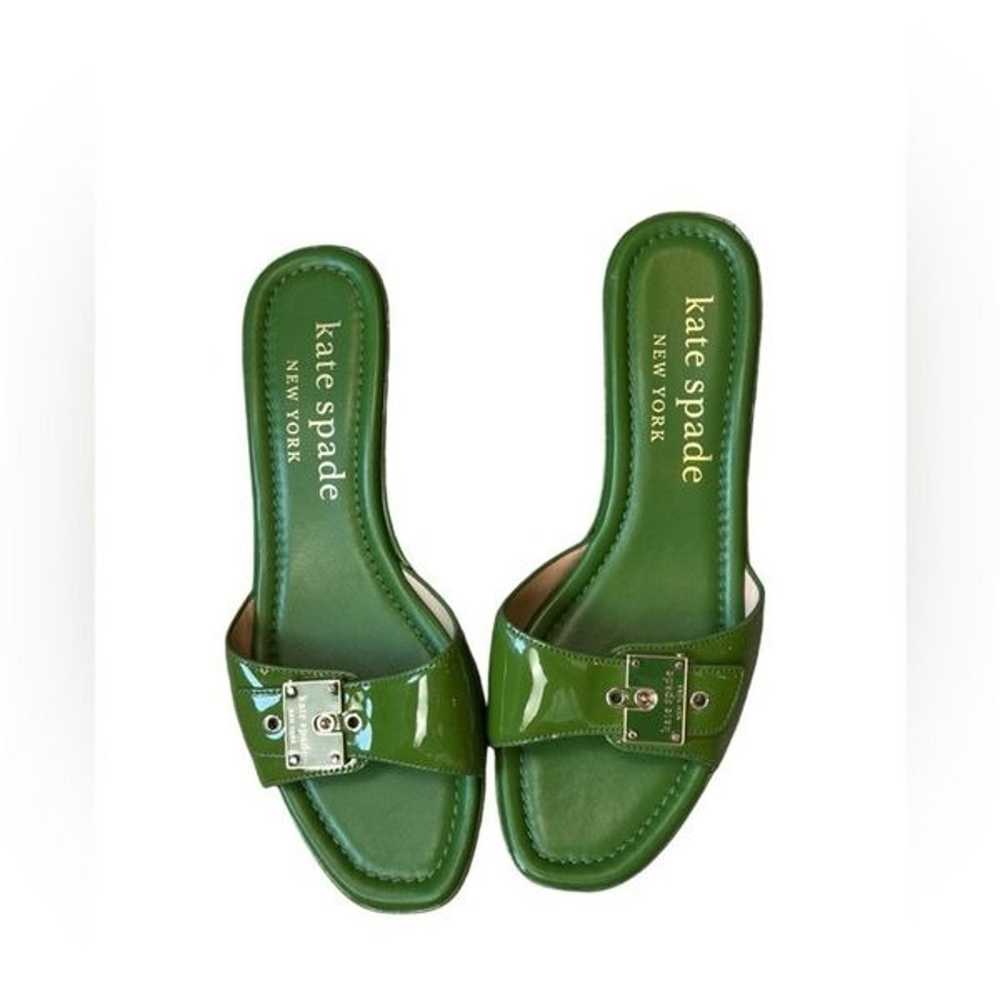 Kate Spade Gazebo green kitten heel size 9 - image 1