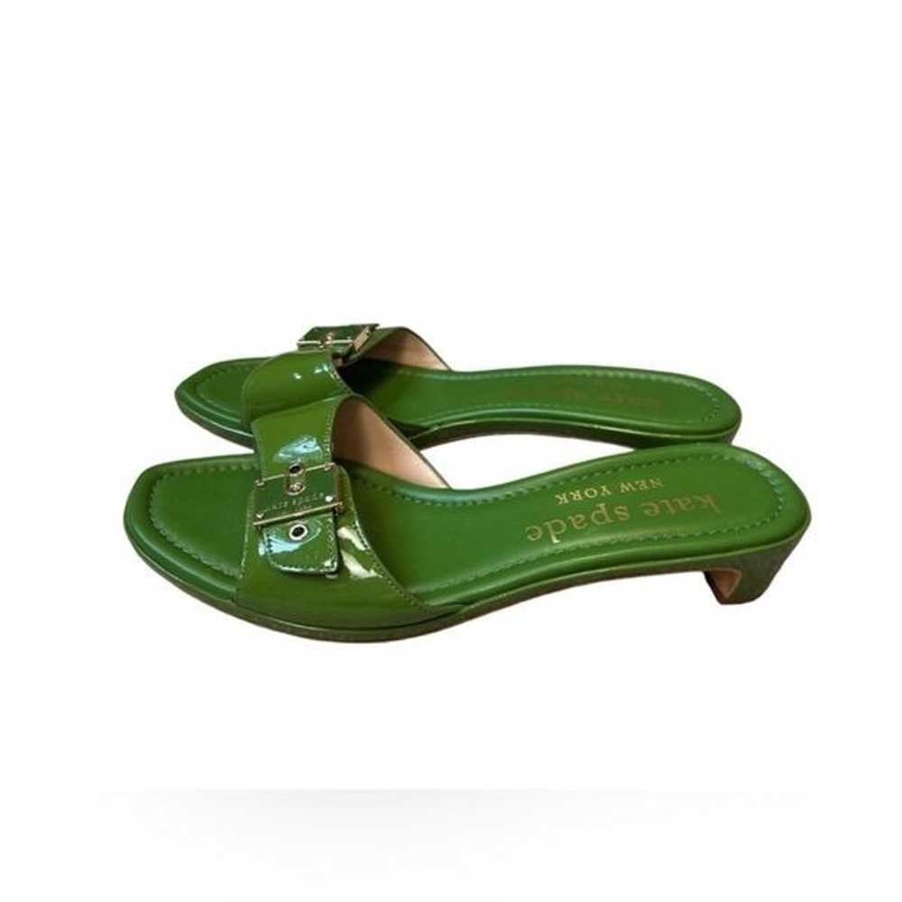 Kate Spade Gazebo green kitten heel size 9 - image 2