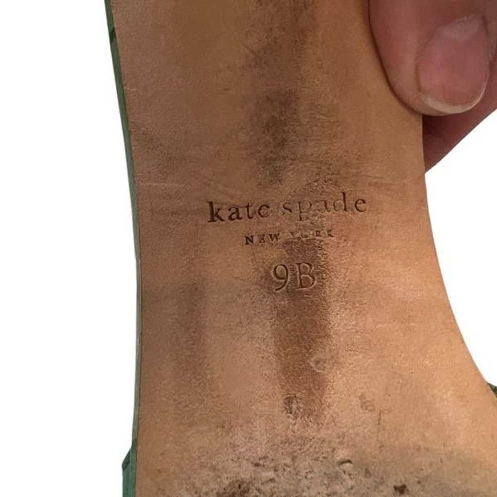 Kate Spade Gazebo green kitten heel size 9 - image 5