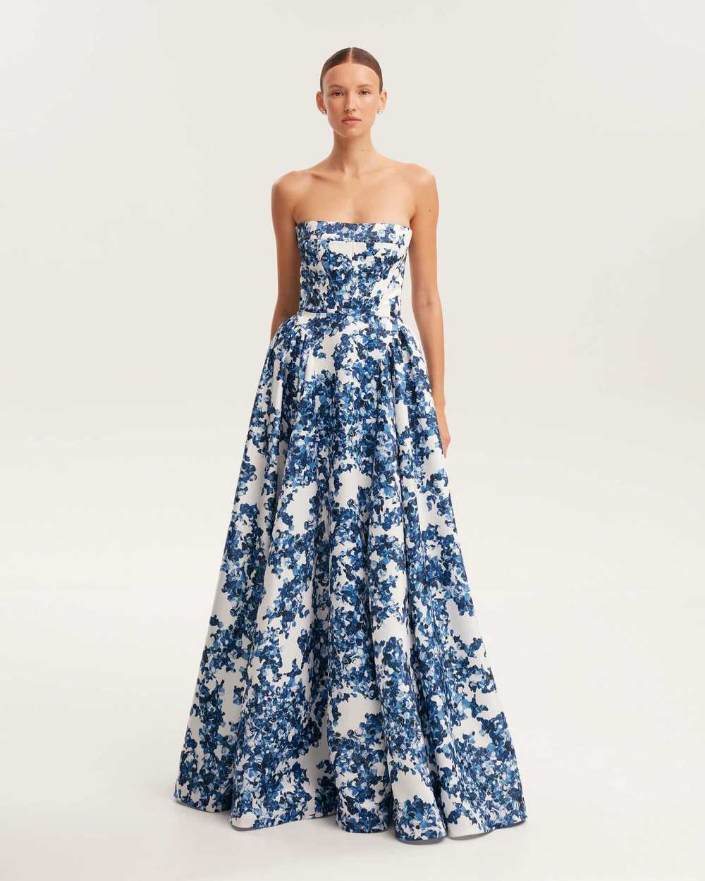 Milla Ravishing blue hydrangea corset maxi dress,… - image 2