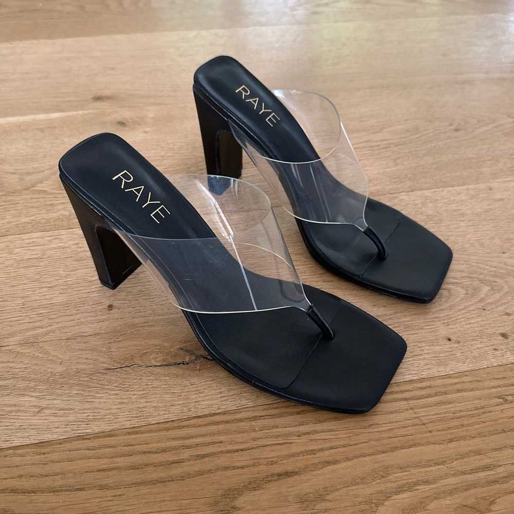 Raye - Ria Slip On Mules Sandals in Clear & Black - image 1