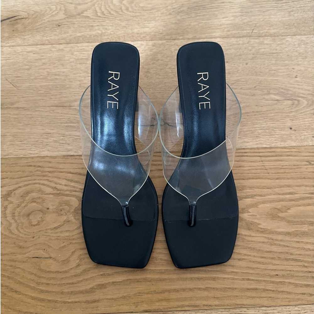 Raye - Ria Slip On Mules Sandals in Clear & Black - image 4