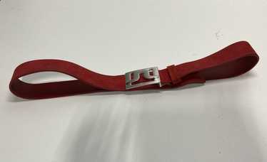 J. Lindeberg Red Leather Belt Men's Size M - image 1