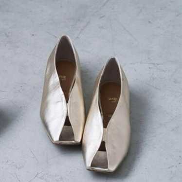 Henrietta Vargo Open-Toe Flat Pumps