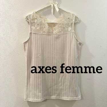 Axes Femme Embroidered Lace Sheer Tank Top