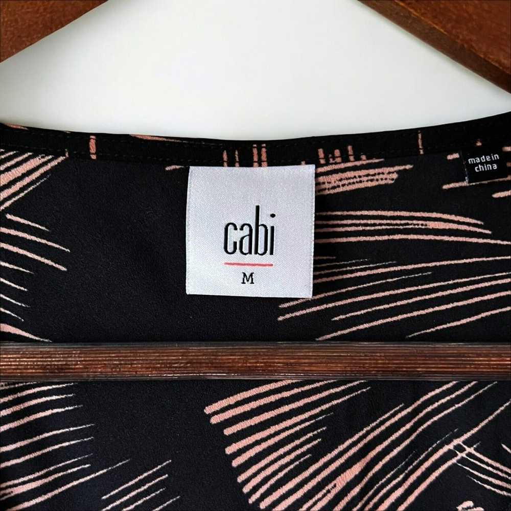 Cabi 80s Style Black Pink Brush Stroke Pattern Sh… - image 5