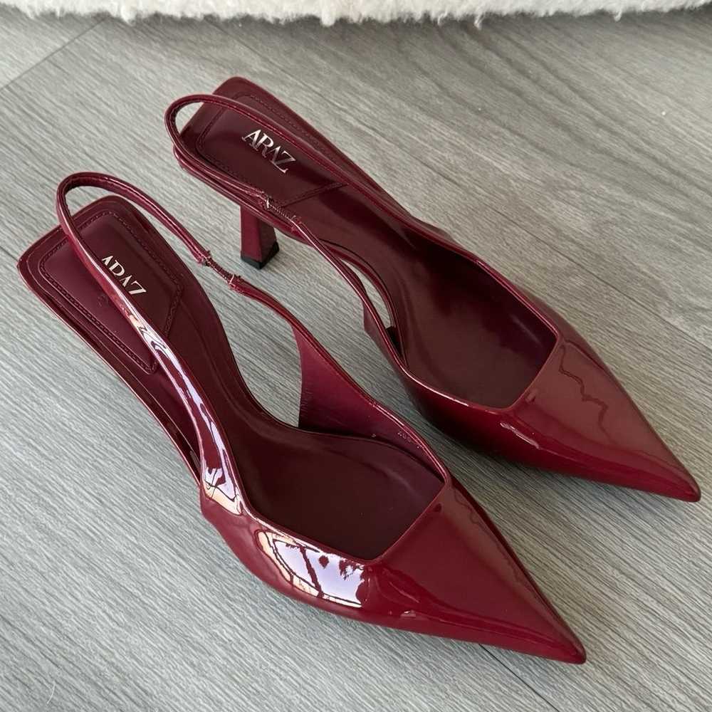 Stylish burgundy heels - image 11