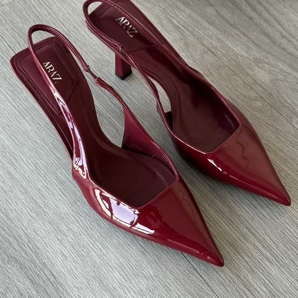 Stylish burgundy heels - image 4