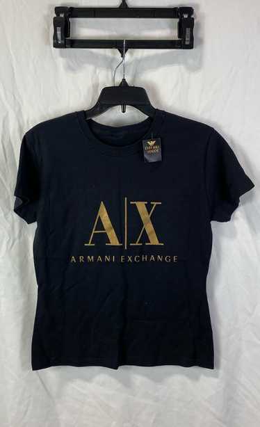 NWT Armani Exchange Womens Black Crew Neck Short S