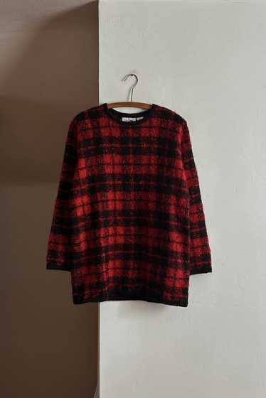 1990's MOHAIR KNIT PLAID JUMPER